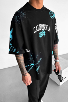 muška majica LARGONZO BLACK