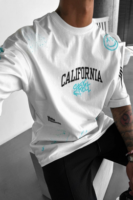 muška majica LARGONZO WHITE