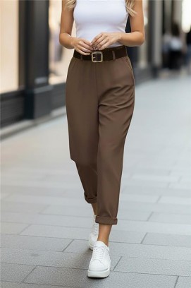 hlače LOVRENZA MOCHA