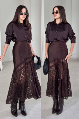 suknja DANZOLA BROWN