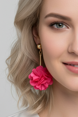 naušnice KARALONZA FUCHSIA