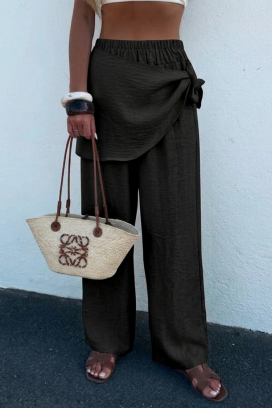 hlače DELICIA BLACK