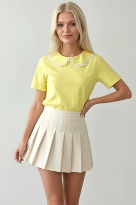 ženska bluza s ukrasnim ovratnikom ZAREMORA YELLOW