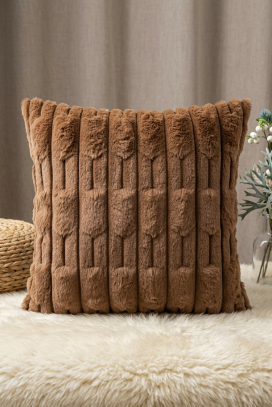 ukrasna jastučnica s reljefom MARLENZA BROWN 40х40 cm