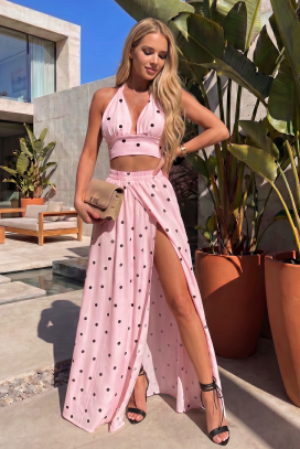 zavodljivi ženski set u točkicama BELARIA PINK