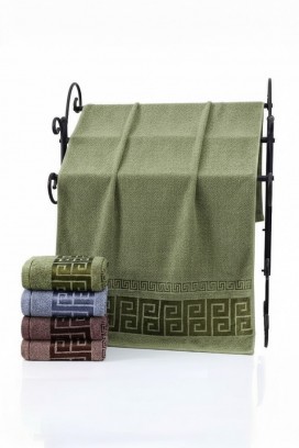 ručnik s dekorativnim rubom i mekom teksturom BIANORANA GREEN 50x100 cm