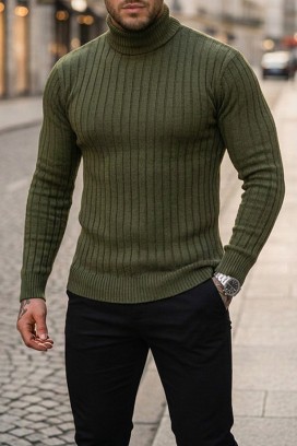 muški džemper RACHERO KHAKI